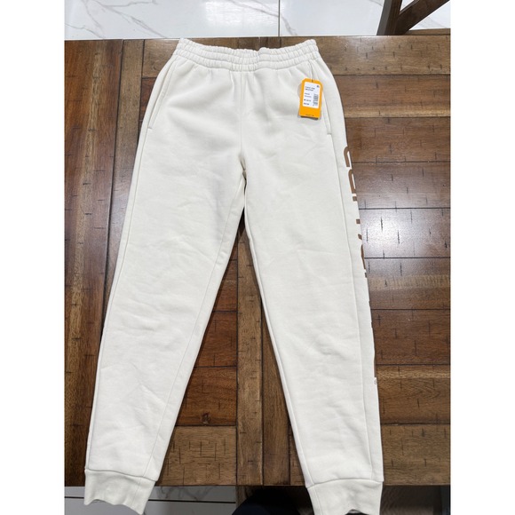 Carhartt Other - Carhartt Boys M 10-12 Fleece Logo Sweatpants Birch Cream Joggers NWT